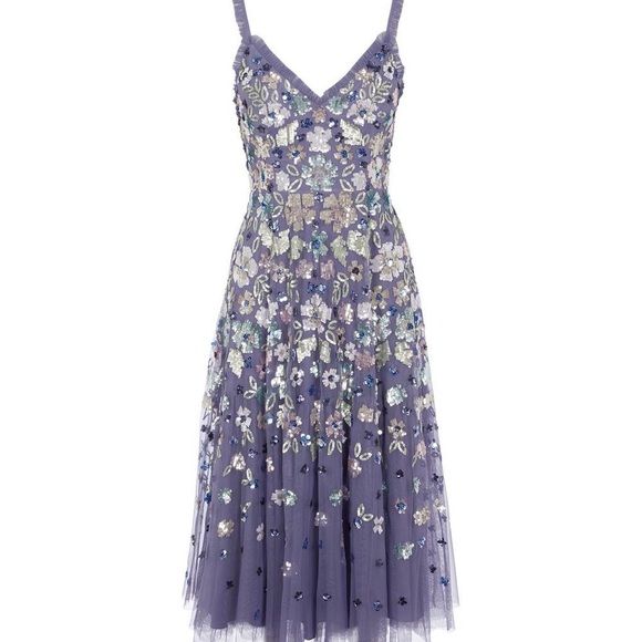 Needle & Thread Wildflower Midi Dress USA 2 - Picture 1 of 9